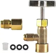 Can Tap Valve Refrigerant Dispenser Tool with Tank Adapter for 1/4 AC Freon