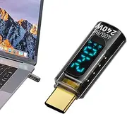 Type C Charger Converter,240W PD Fast Charging Type C Female to Male Adapter | Type C Converter with Digital Display for Phone, Laptop, Tablet