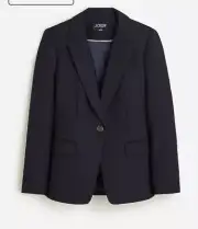 J.Crew $248 Helena blazer in wool-blend flannel Navy Size 12 CC341