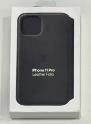 Apple iPhone 11 Pro Leather Folio Phone Case Black
