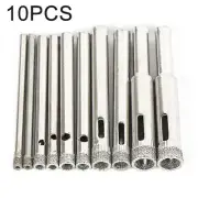 Reliable Diamond Coated Drill Bits 10PCS Set for Tile Glass Ceramic 3/4/5/6/8mm
