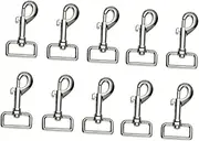EXAOMBLE 10Pcs Bolt Snap Hook Clips Rotating Pet Leash Clasp for DIY Projects Accessories Durable Zinc Alloy for Strong Stability and Long Lasting Use