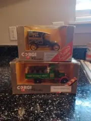 2 Corgi Classics #C867 Thornycroft Truck "Swan Brewery" 1:43 diecast Ford ModelT