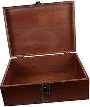 Box Japanese Retro Storage Wooden Box Gate Lock Vintage Jewelry Dresser Drawer Safe Wicker Crate Wooden Storage Jewellery Organizer for Women Wooden Jewelry Organizer Pine Wood Generic