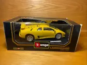 1:18 Scale Diecast Burago 1990 Lamborghini Diablo with Box Yellow