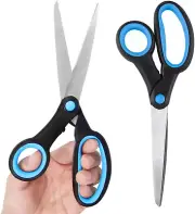 Left Handed Scissors for Adults, 8 Inch Lefty Scissors Bluk for Kids Student, Al