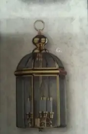 QUORUM LIGHTING EXTERIOR 2LT PB POLISHED BRASS HANGING ENTRY 735-2-2