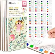 Uoqpty Watercolor Painting Activity Book | 4X Water Drawing Books - Water Marker Coloring Notebooks 3 Years Old And More