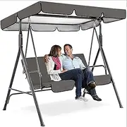 Garden Swing Canopy Replacement, Anti-UV Waterproor 210D Oxford Cloth for Porch Patio Garden Pool Seat