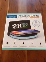 La Crosse Technology Wireless Charging Alarm Clock with Glowing light base