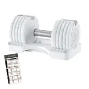 Dumbbell 12.5/25lb Set of 2 or Single Unit 25lb White Single Piece Adjustable