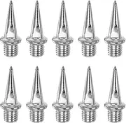 [uxcell] 10pcs Track Spikes 13.5mm Steel Long Nails Replacement Spikes for Middle Long-Distance Running Track Shoes, Silver Tone