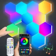 LED Hexagon Lights, Smart Hexagon Wall Lights App Control, LED Light Panels