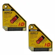 2 x Strong Hand Adjust-O Magnet Square Large - On/Off 75kg Pull Force - MSA48-HD