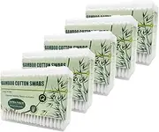 Bamboo Cotton Swabs, Biodegradable Wood Cotton Buds 1000pcs