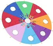 [ROMISBABA] 1 Set Octagonal Umbrella Plaything Multi Coloured Cognitive for Outdoor Fun Parent Activities Amusement Park Games for Group Play and Skill Development