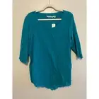 NWT $60 Soft Surroundings Size M Peacock Green Siesta Key Top 100% Cotton