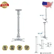 Full Motion Universal Ceiling Projector Mount - Adjustable 43.6" Silver Bracket