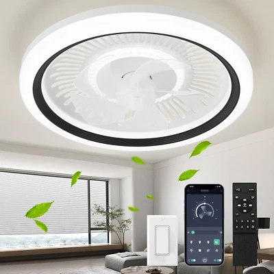 Ventilador de techo con luces y control remoto, ventiladores de techo de perfil