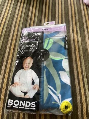 bonds zip Wondersuit Blue Floral Sz 0 Bnip Acc612
