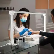 gelpal Nail Tech Lamp for Desk，30" 48W Professionals Led Light, Desk Lamp for Lash Eyelash Extension,Color Temperature 2700K-6000K, Full fold Makeup lamp,Salon&Home(Silver)