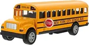 HANABASS Mini School Bus for Educational Pull Back Car Model Die Cast Birthdays Holidays Enhances Imagination Hands Skills