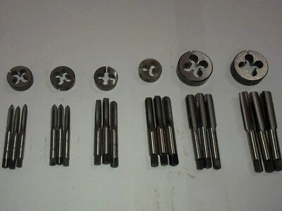 BSW LEFT HAND THREAD TAP AND DIE SET 3/16,1/4,5/16,3/8,7/16,1/2 THREAD