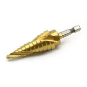TEMO 12 Size M35 Cobalt Spiral Flute Step Drill Titanium Coating (3/16" to 7/8")