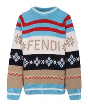 Fendi Kids Apres Ski Jumper 8Y,12Y Multicolor