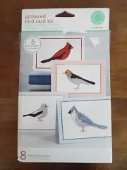 NEW Martha Stewart Glittered Bird Card Making Kit