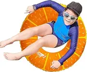 Fruit Pool Float | Watermelon Kiwi Orange Lime Swim Tube Raft, Fruit Inflatable Pool Floats | Pool Floaties Toys, Fun Pool Float Summer Favors