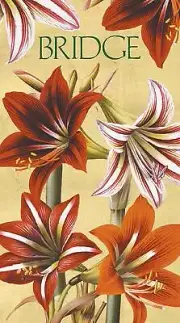 Caspari Bridge Score Pad, Amaryllis (SP103)