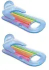 Intex 58802EP Inflatable King Kool Swimming Pool Lounge Raft Blue 2Pack
