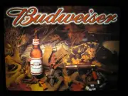 NEW BUDWEISER BUD BEER DUCK HUNTING IN MOTION COMMANDER BAR LIGHT DYNASTY SIGN