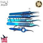 set of 5pcs Titanium FUE Hair Punch & Hair Transplant Forceps Kit surgical