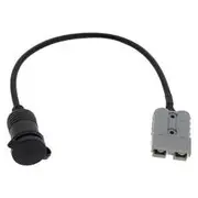 Hulk 4x4 50A Anderson Plug to 15A Accessory Power Socket Cable Assembly - 300mm Long, HU6964