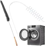 Calvana Washing Machine & Dryer Vent Cleaning Brush Kit, Lint Trap Cleaning Tool, Includes 23.6" 360° Rotating Cleaning Brush, 28" Extra Long Dryer Lint Brush, for Most Washers & Dryer Models