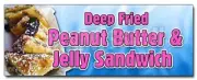 24" DEEP Fried Peanut Butter and Jelly Sandwich Decal Sticker PBJ deep Fried