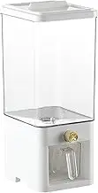 Grain Dispenser - Dry Food Container, Kitchen Storage Organizer | 4.93x6.11x13.2 Inch Automatic Press Dispenser, Domést Grain Storage Unit