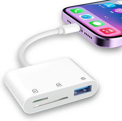 SD Card Reader Compatible With iPhone, Memory Card Veiwer Support SD Card and TF