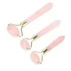 10p Natural Face Massager Tool Jade Facial Anti-aging Massage Roller Rose Quartz