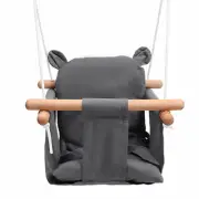 Baby Swing Chair Cotton Wood Toddler Kindergarten Hanging Seat Outdoor Indoor