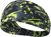 [Generic] Sports Headband Quick Dry Sweatband Hair Band High Elastic Headband Hair Band Breathable Headband Blue