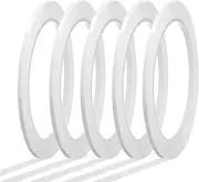uxcell Whiteboard Tape 3mm x 66m Pinstripe Graphic Chart Line Grid Marking Tapes for Classroom Office Dry Erase Board Art, White, Pack of 5