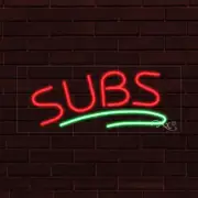 NEW "SUBS" w/UNDERLINE 30x12x1 INCH LED FLEX WINDOW/WALL INDOOR SIGN 31479