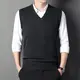 Chinjun羊毛針織背心-深灰｜V領針織毛衣、親膚保暖、商務男裝、休閒穿搭