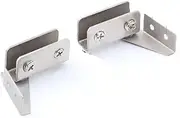Folding Butt Hinges,2PCS Glass Door Hinge Without Hole Stainless Steel Cabinet Cupboard Glass Clamps Clip No Drilling Double Side(Color:for 5-8mm) (Color : Rotating Shaft) (Color : Rotating Shaft)