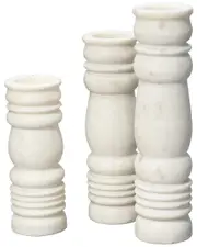 Jamie Young Set of 3 Monument Marble Candlesticks NoSize NoColor