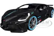BUGATTI DIVO CARBON FIBER W/BLUE ACCENTS "50 YEARS" 1/18 DIECAST BBURAGO 11101