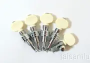 5 String banjo tuning pegs, Chrome plated, ivory color Acrylic buttons, 328C-BI